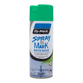 DY-MARK Waterbased Spray & Mark Survey Spray Paint Fluro Green 350g Aerosol