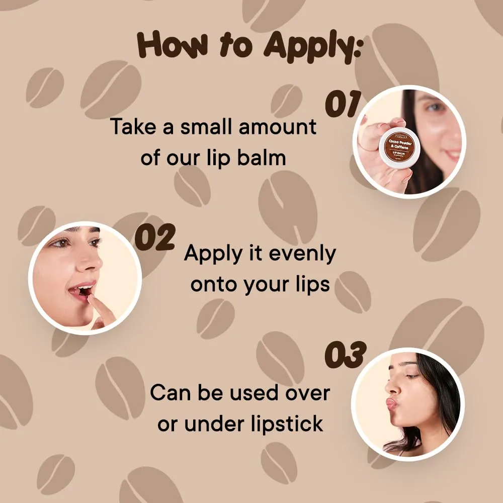 Prolixr Moisturizing Lip Balm | Cocoa Powder & Caffeine Formula | Hydrated Lips | 24 Hour Moisturization | Plump & Smooth | All Skin Types - 8g